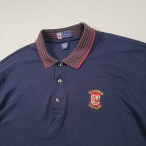 Bermuda Sands Men Polo Shirt XXL St Andrews Scotland Logo Navy Cotton